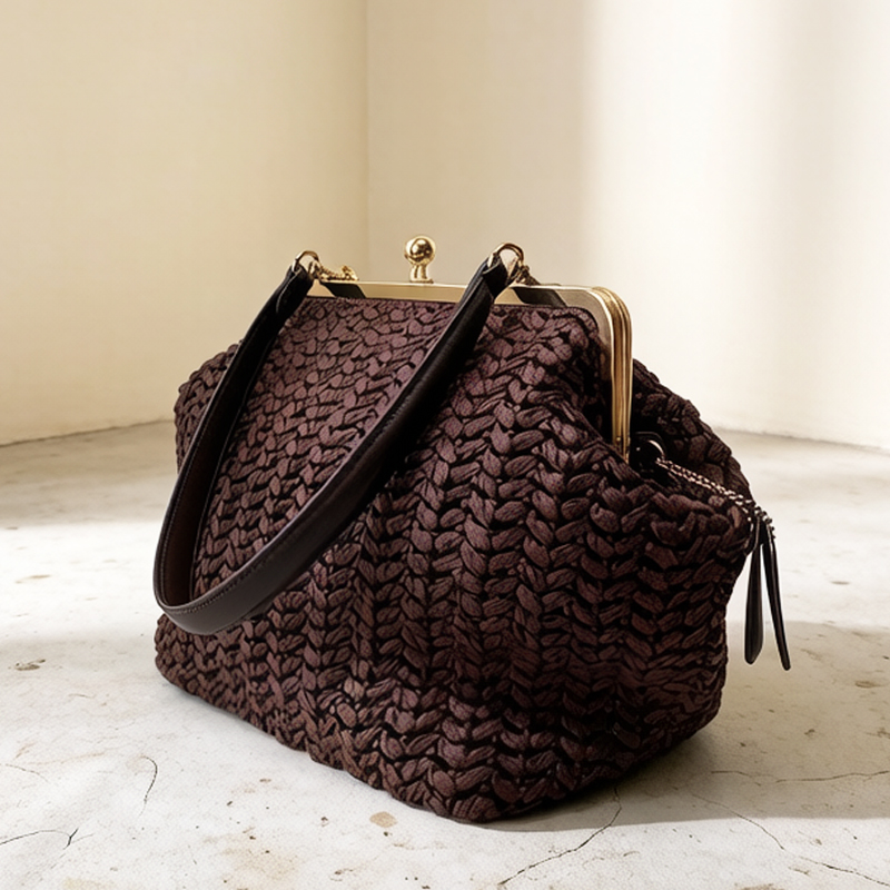 Beach Bag Straw - Bolso de hombro de rafia tejido