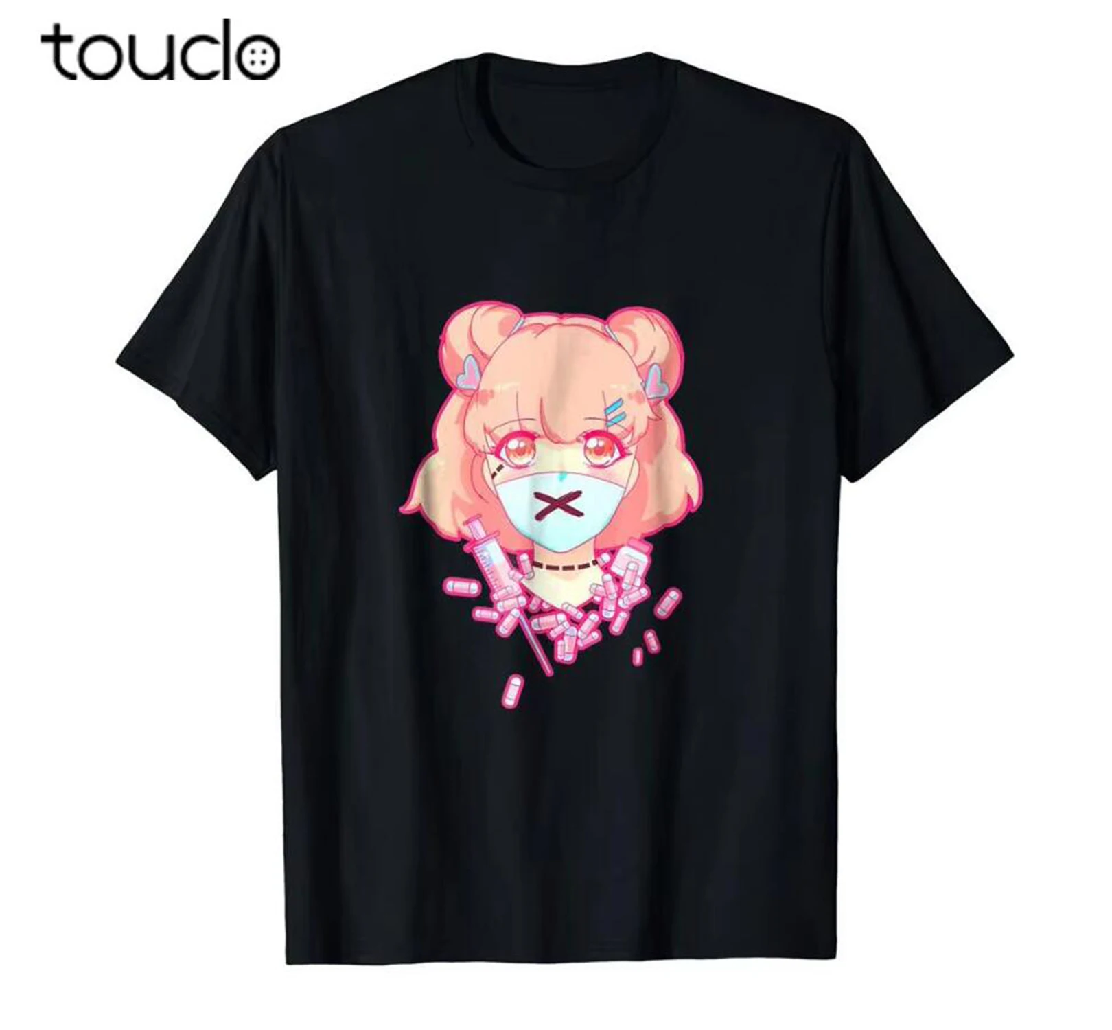 Summer Clothing Brands Men - Camiseta Pastel Menhera Anime Pills Psycho,