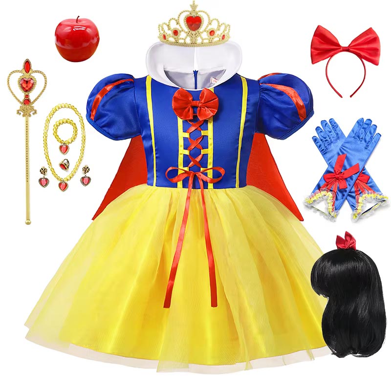 Summer Clothing Kids - Vestido de princesa Blancanieves para niñas,