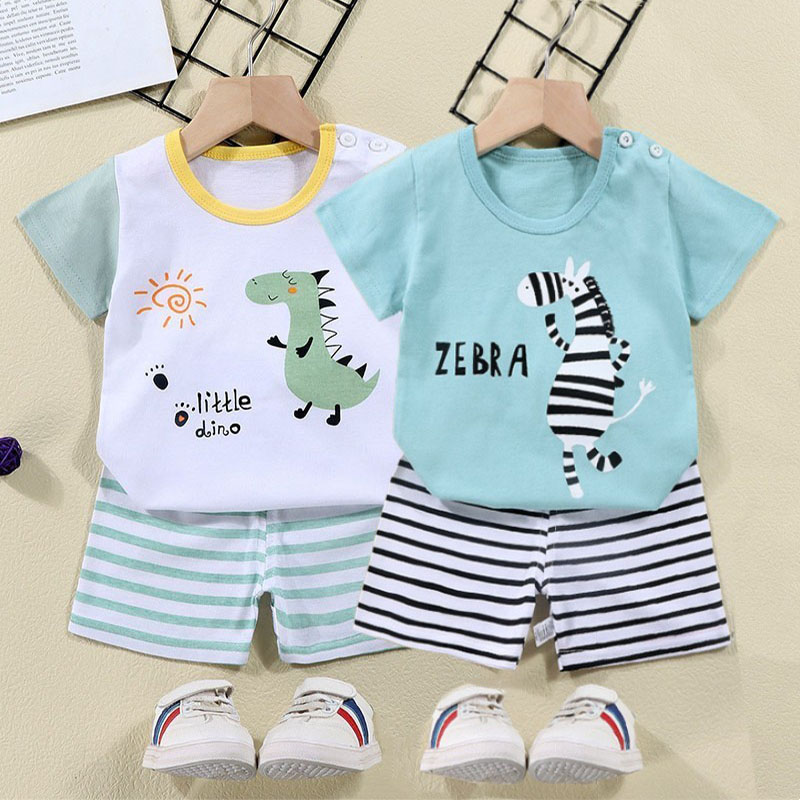 Summer Clothing Toddler - Camisetas de algodón + Pantalones cortos,