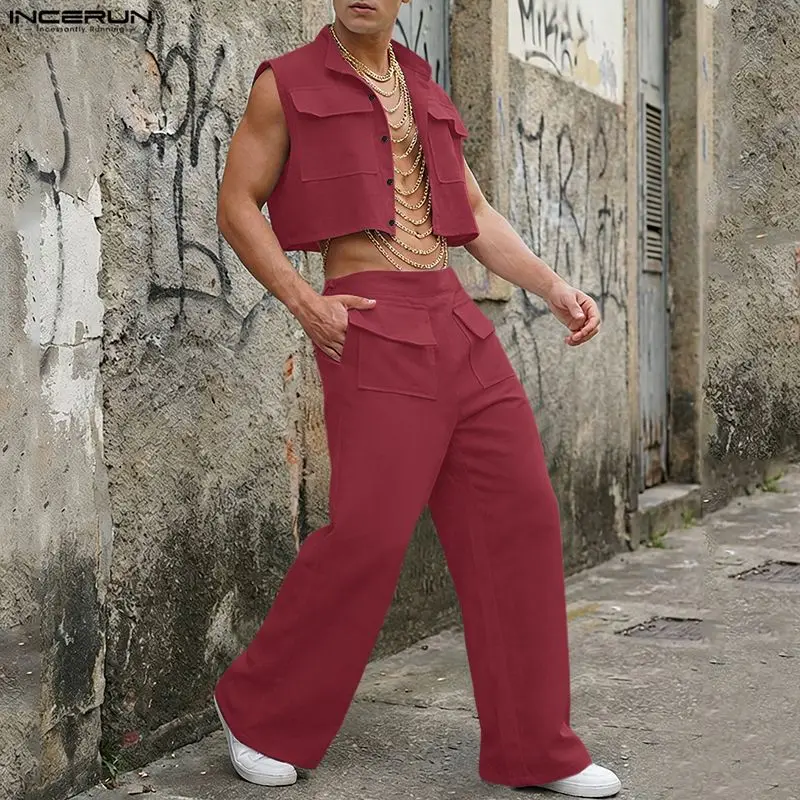 Summer Clothing Haul - Conjuntos INCERUN para Hombre, Camiseta sin
