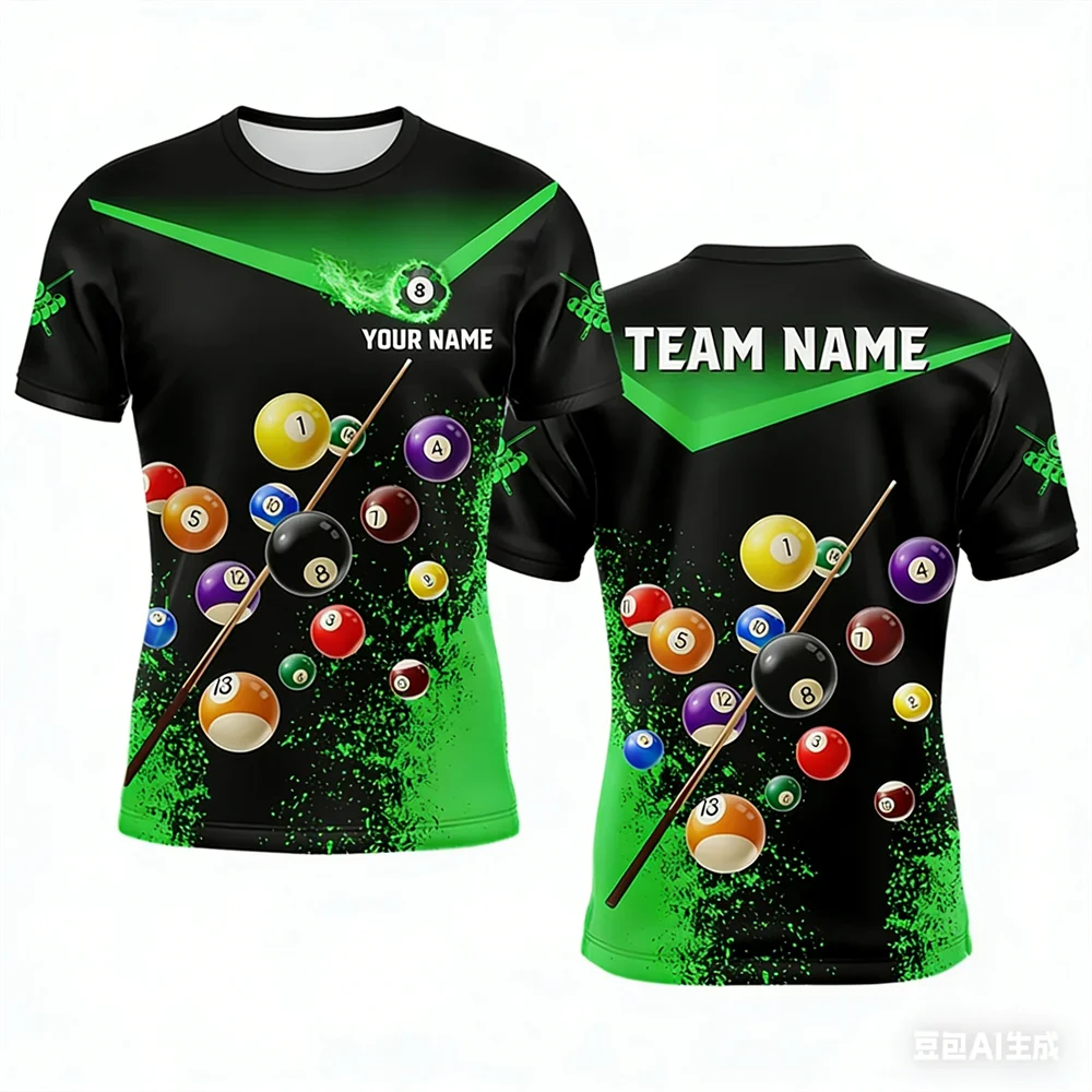 Summer Clothing Names - Camiseta Deportiva de Billar para Hombre,