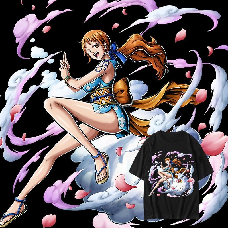 Japan Summer Festival Clothing - Camiseta con estampado de Nami de