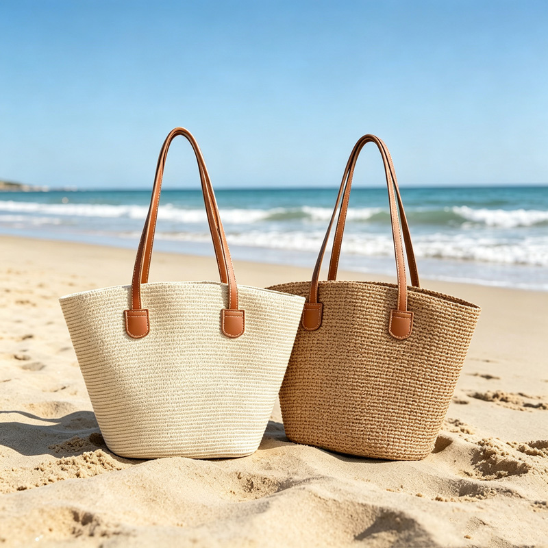Beach Bag Straw - CLAREGQI Bolso Tote de Paja de