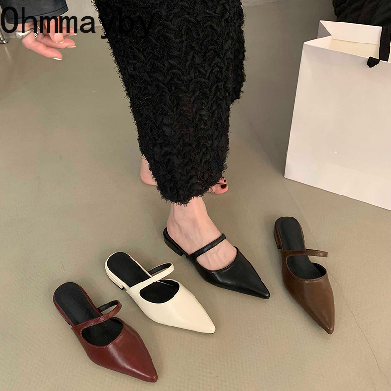 Summer Clothing Accessories - Primavera Verano puntiagudos mujeres Muels zapatillas