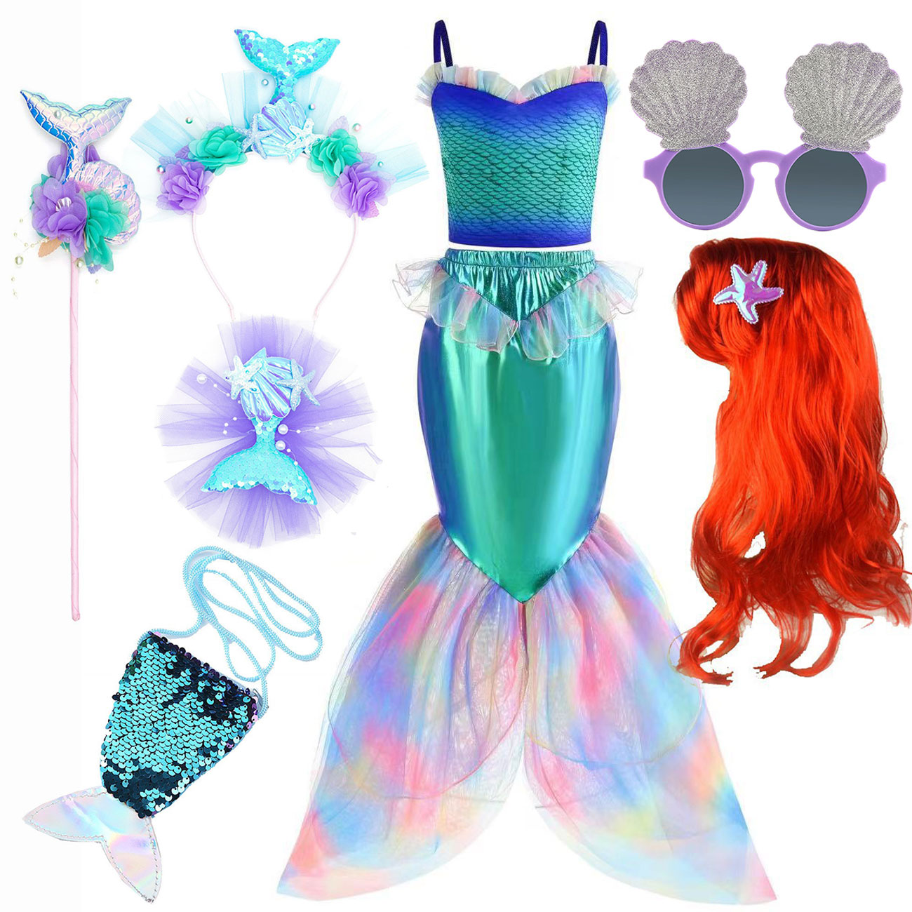 Summer Clothing Kids - Disfraz de sirena de Disney para