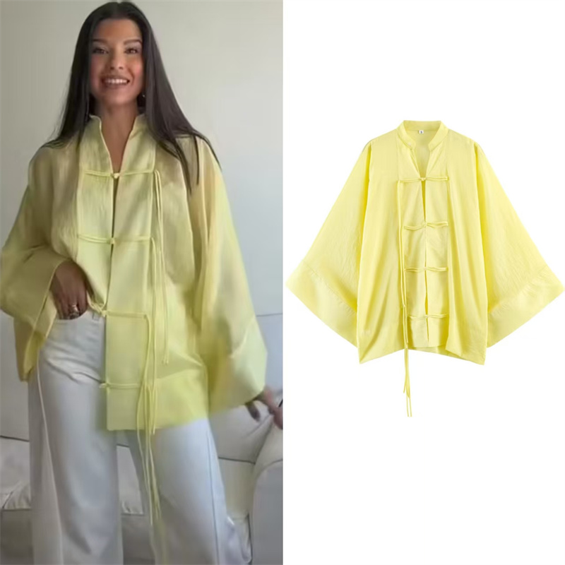 Yellow Summer Clothing - Camisa de Mujer, Verano 2026, Nueva,