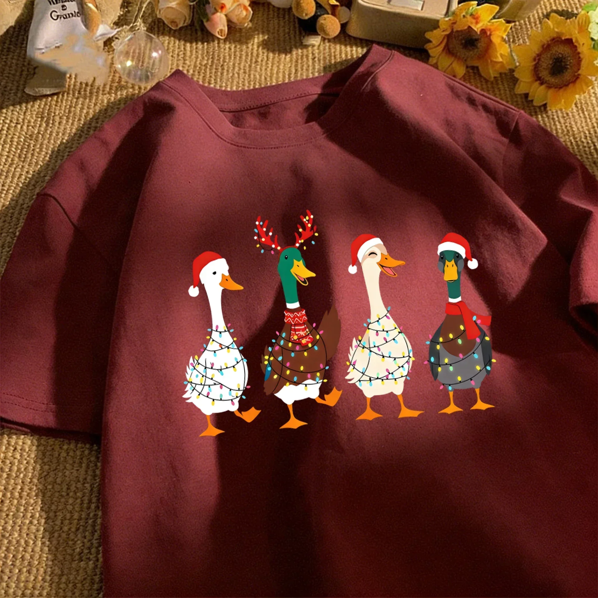 Japan Summer Festival Clothing - Camiseta con diseño de patos llenos