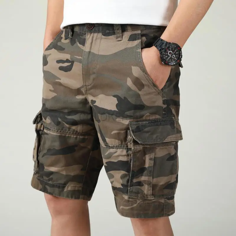 Vintage Summer Clothing Brand - Pantalones cortos Cargo de camuflaje para