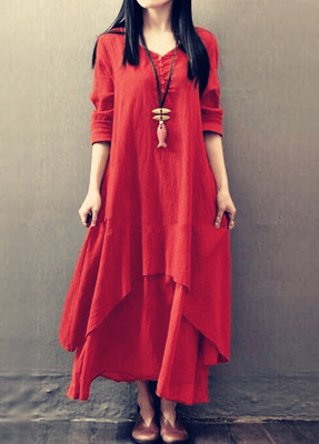 Vestido largo de manga larga p - Indian Summer Vintage Clothing reseña y precio