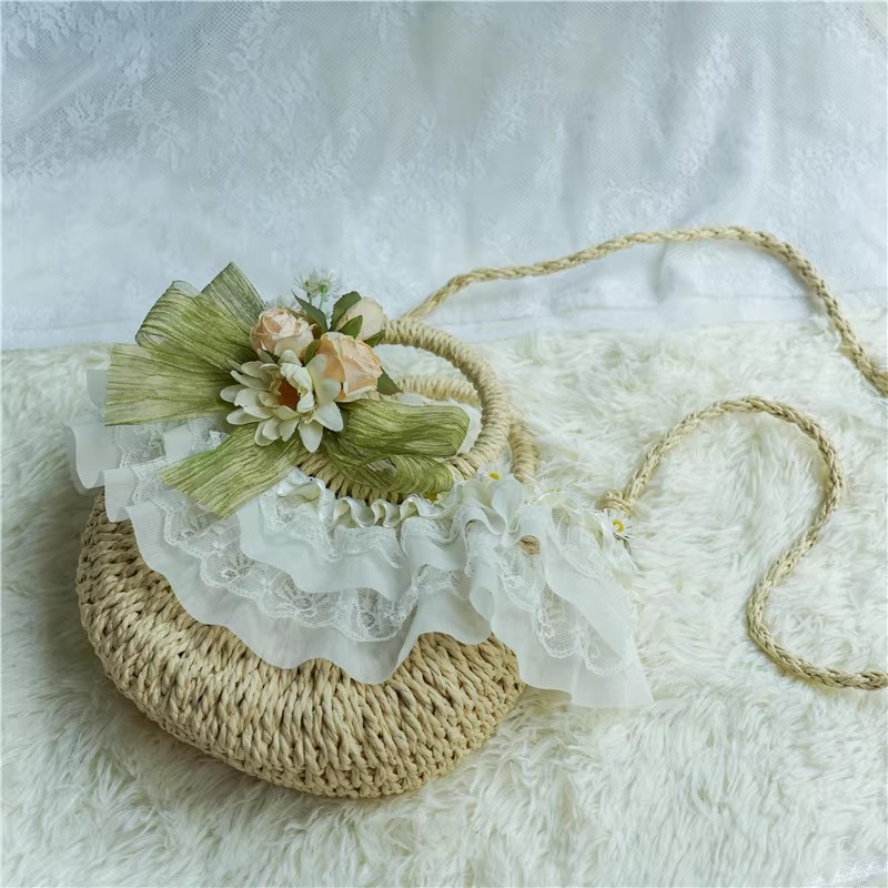 Bolso tejido de paja de encaje - Beach Bag Straw reseña y precio