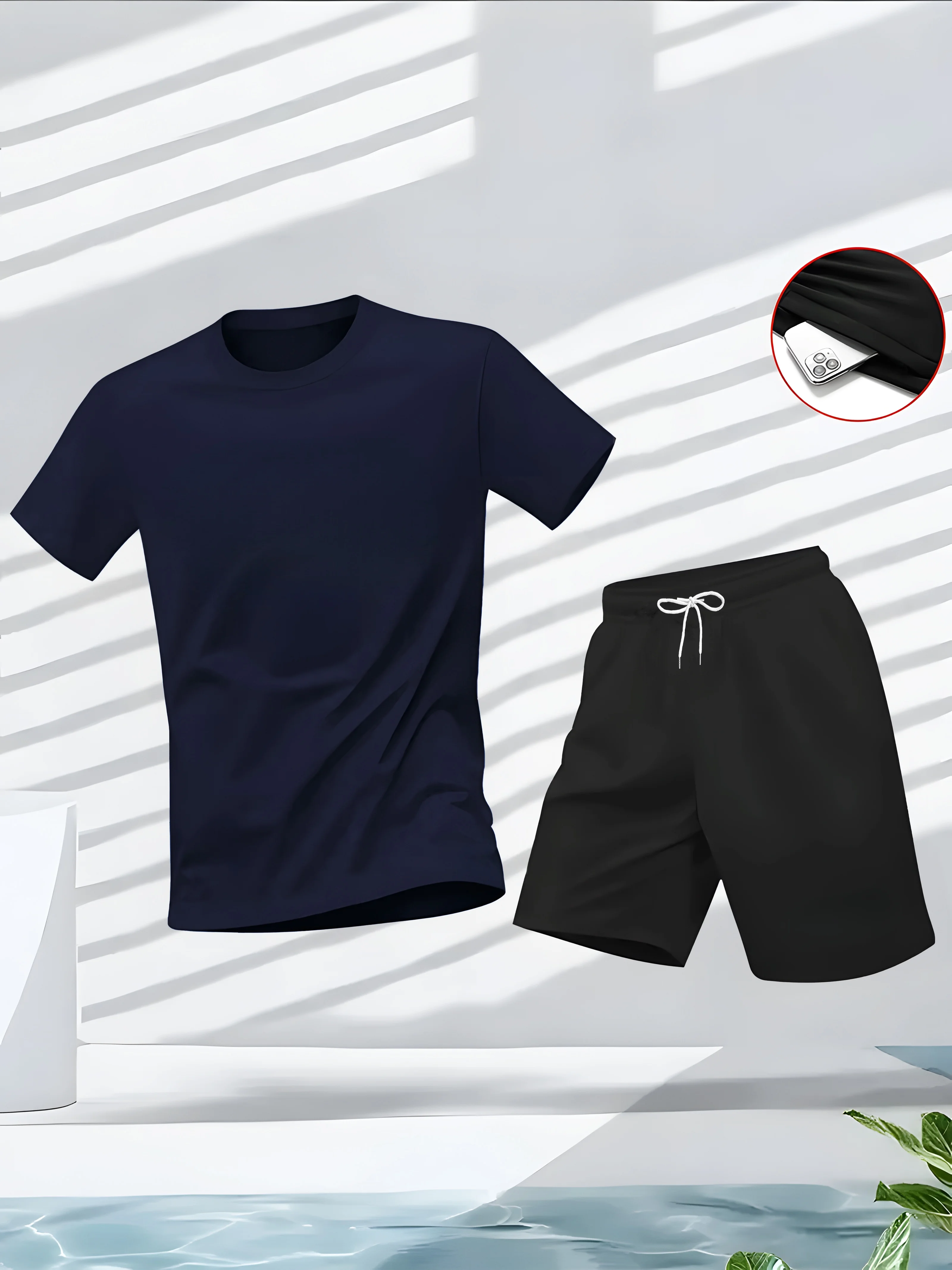 Conjunto de 2 Piezas de Traje  - Summer Clothing For Young Men reseña y precio