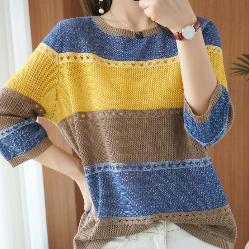 Suéter de Mujer con Manga 3/4, - Summer Clothing Yarn reseña y precio