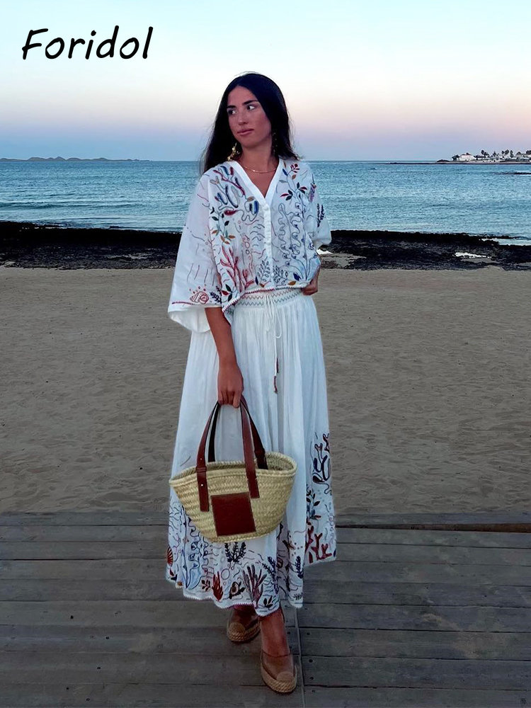 Foridol-Conjunto de Falda larg - Summer Clothing Accessories reseña y precio