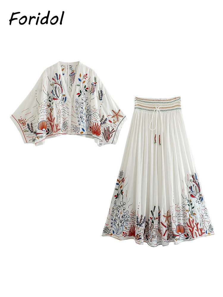 Foridol-Conjunto de Falda larg - Summer Clothing Accessories reseña y precio