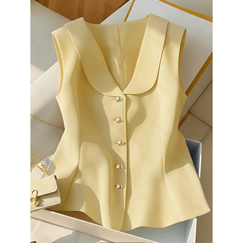 Chaleco Blazer Elegante sin Ma - Yellow Summer Clothing reseña y precio