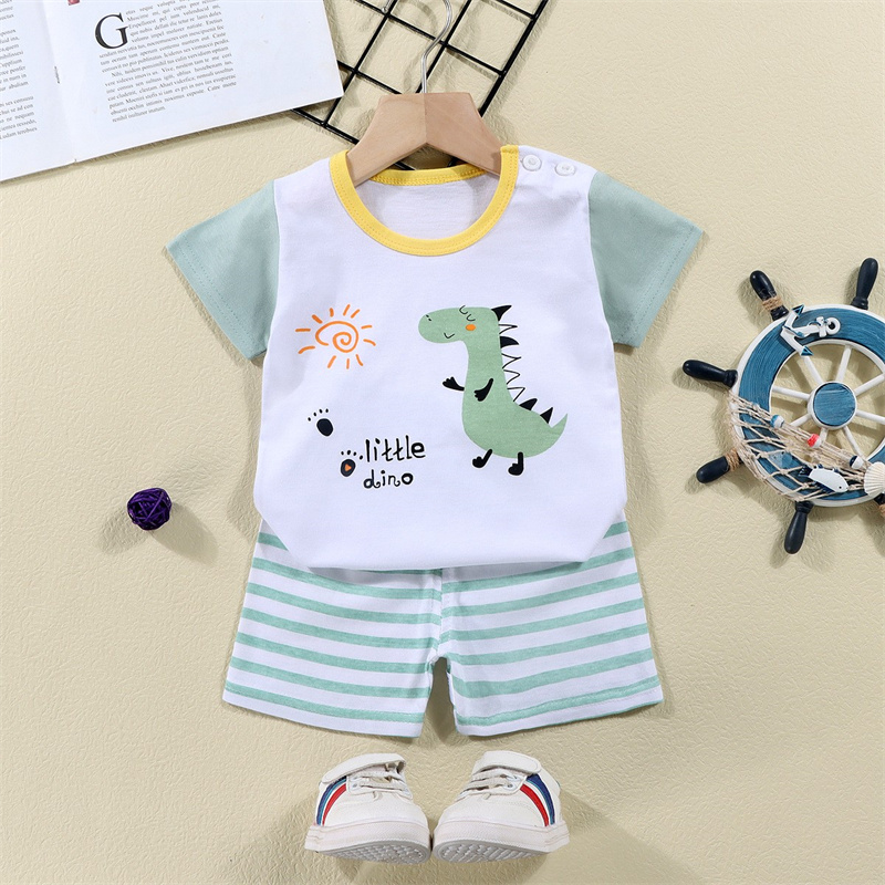 Camisetas de algodón + Pantalo - Summer Clothing Toddler reseña y precio