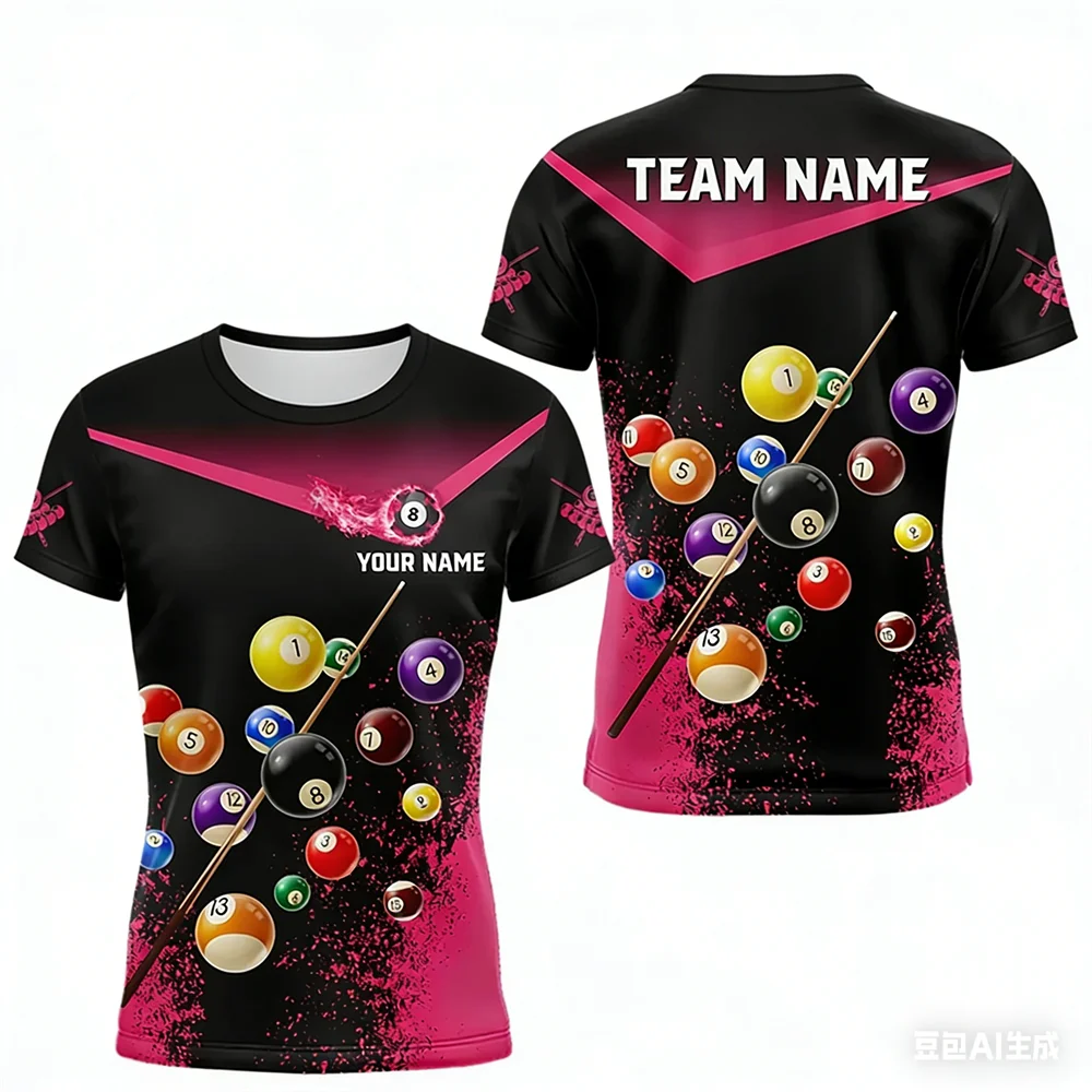 Camiseta Deportiva de Billar p - Summer Clothing Names reseña y precio