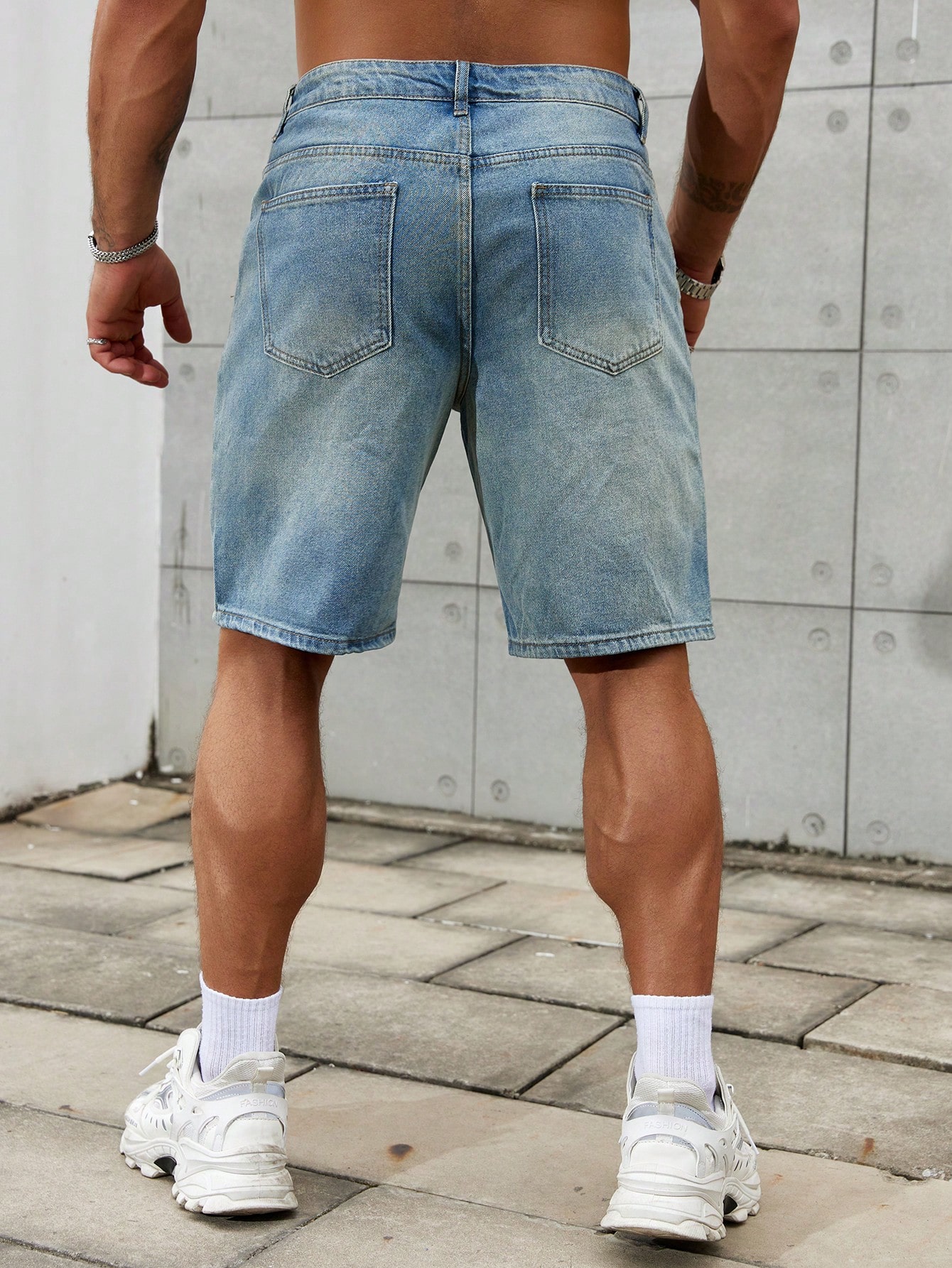 Pantalones vaqueros cortos ras - Summer Clothing Brands Men reseña y precio