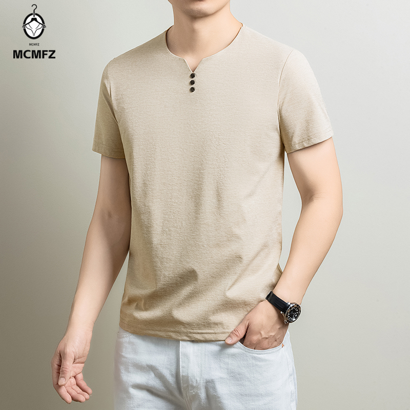 Camiseta Henley básica para ho - Summer Clothing For Young Men reseña y precio