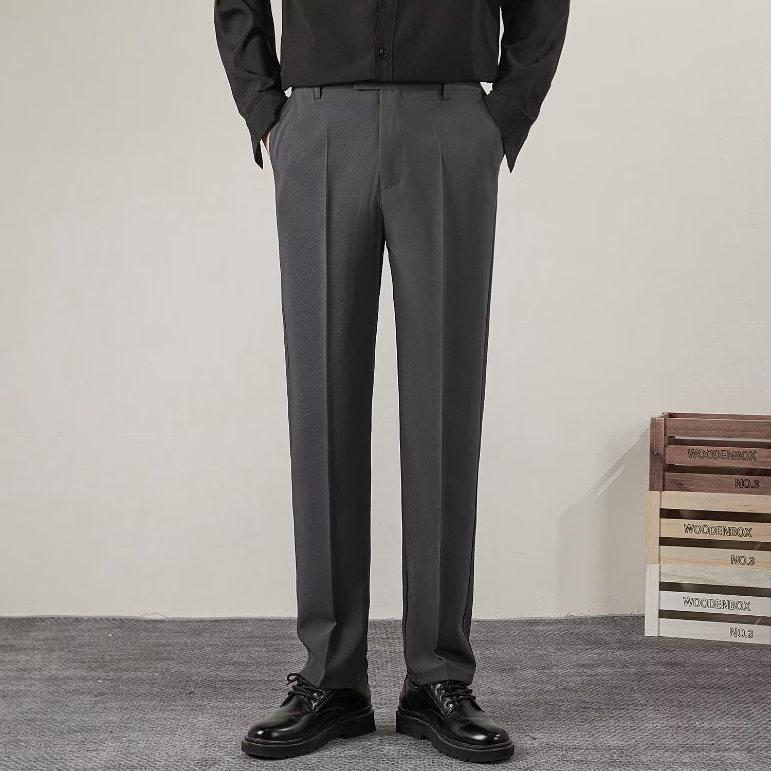 Pantalones rectos de Color sól - Summer Clothing Brands Men reseña y precio