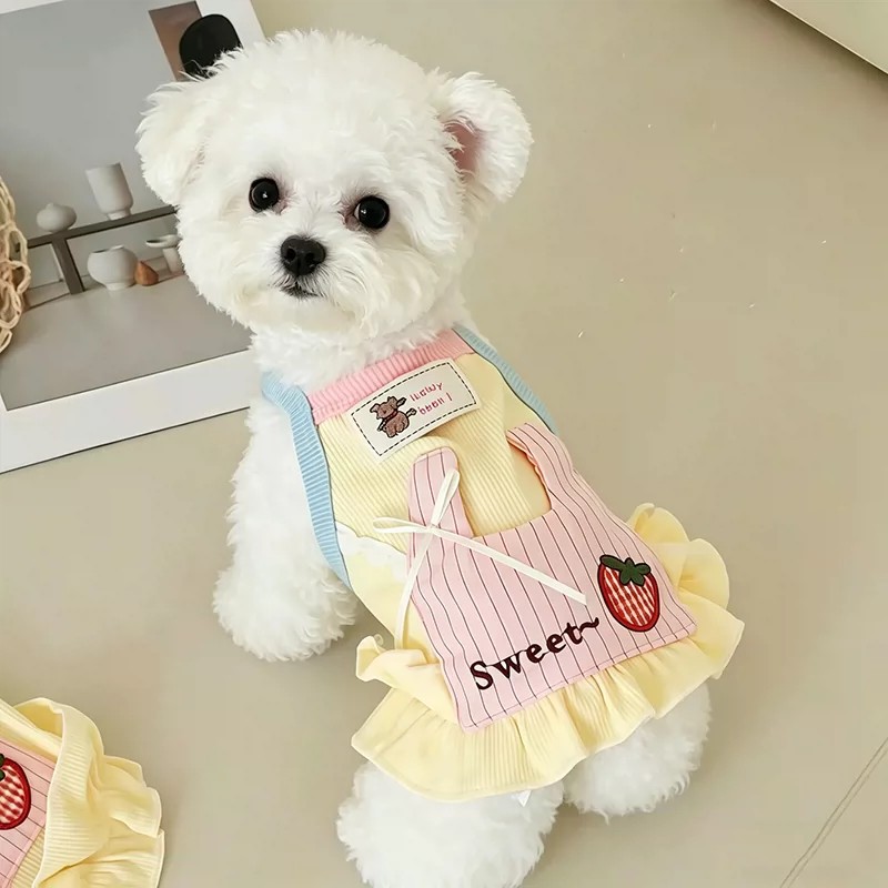 Ropa para Perros Pequeños y Me - Yellow Summer Clothing reseña y precio