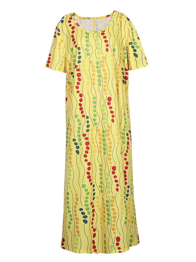 Vestido midi estampado amarill - Yellow Summer Clothing reseña y precio