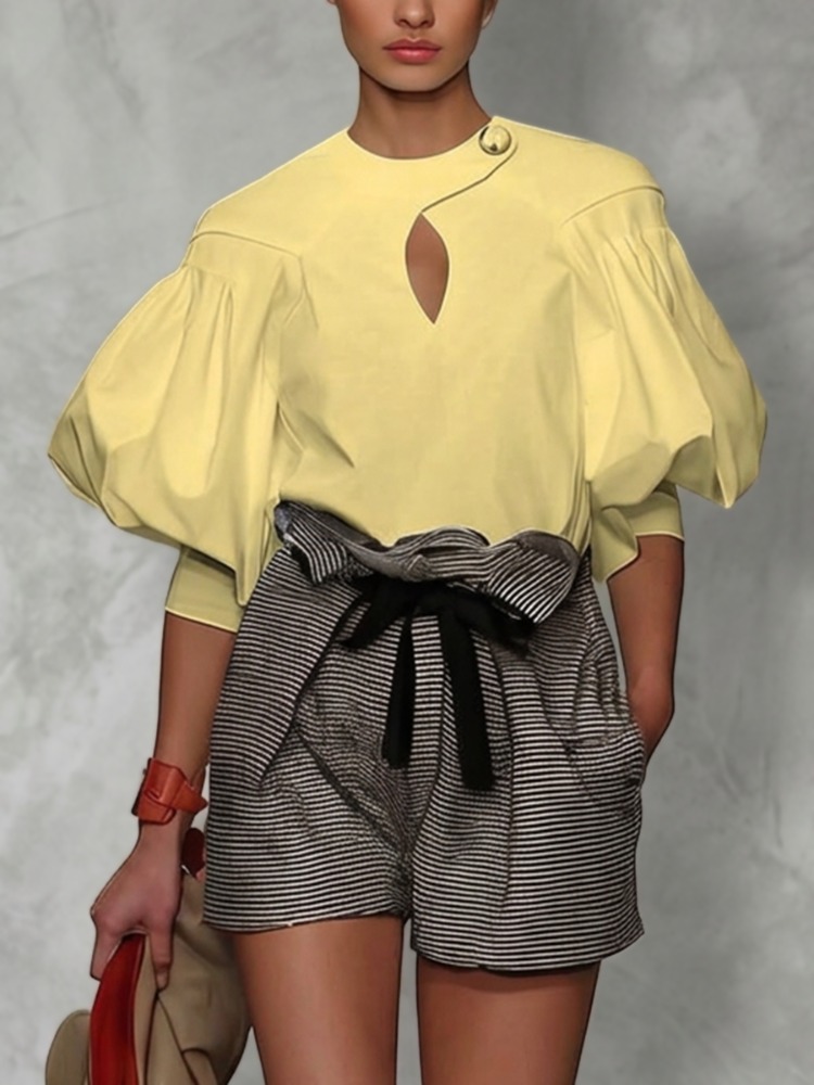 Yeezzi Blusa informal de algod - Yellow Summer Clothing reseña y precio