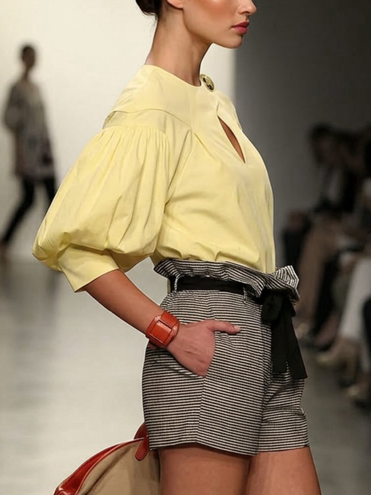 Yeezzi Blusa informal de algod - Yellow Summer Clothing reseña y precio