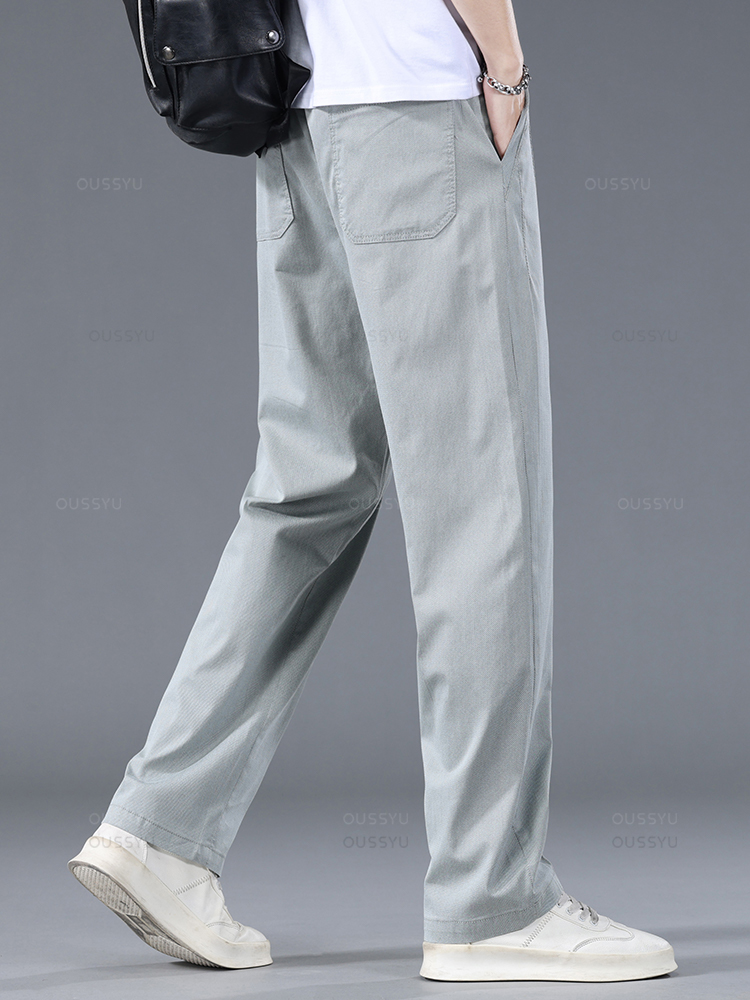 OUSSYU-Pantalones informales d - Summer Clothing Brands Men reseña y precio