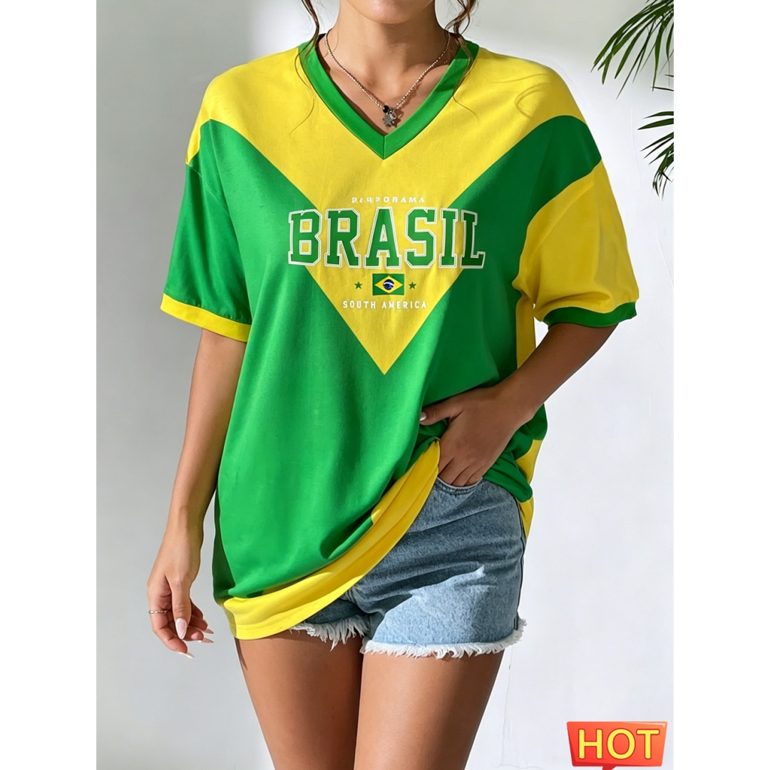Nueva camiseta brasileña de ve - Yellow Summer Clothing reseña y precio